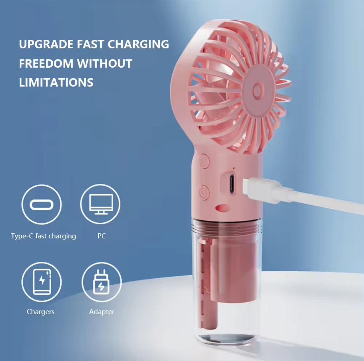 Portable Handheld Misting Fan